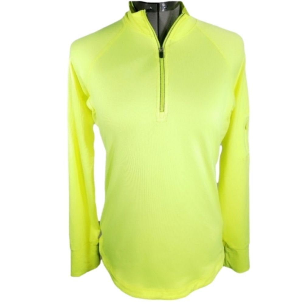 Reebok ¼ Zip Pullover Vibrant Neon Yellow/Green Women's Size Small